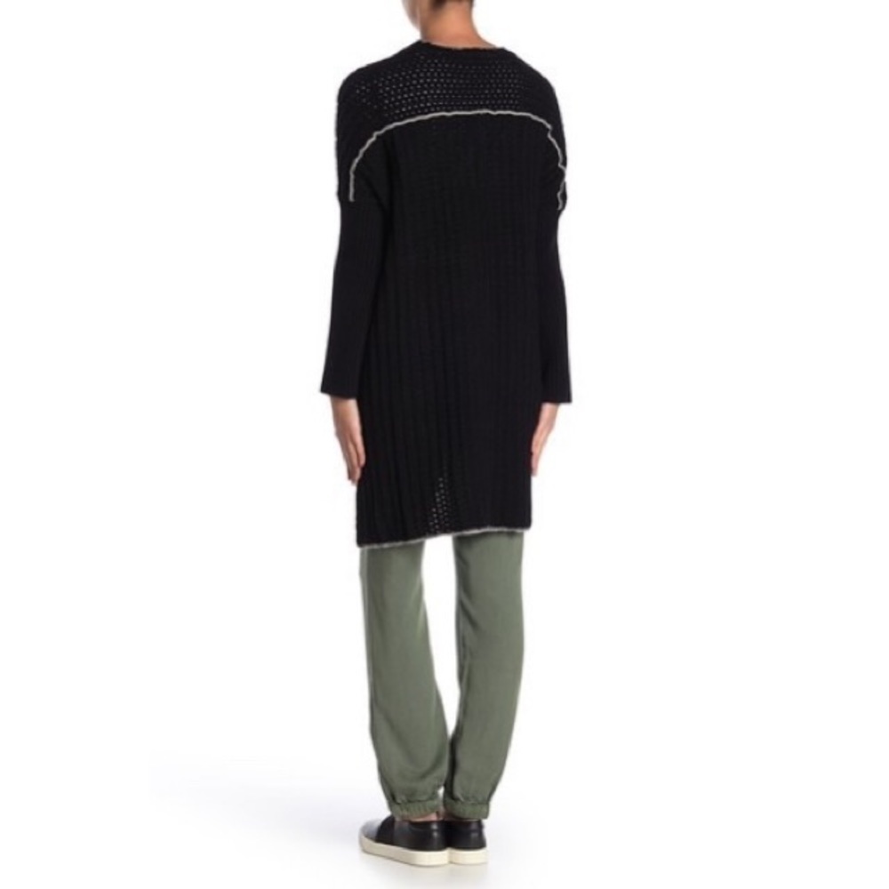 UGG Riley Long Cardigan Sweater Size M/L Black/Grey - Picture 11 of 16